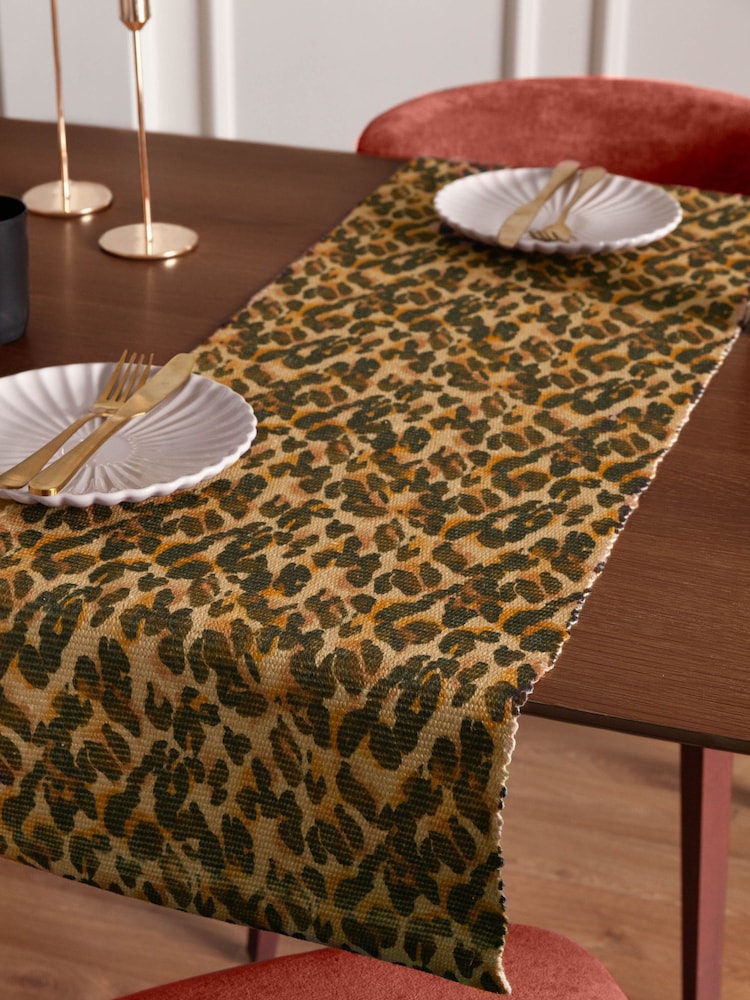 Furn Multi Leopard Table Runner - Image 2 of 3 Furn Multi Leopard Table Runner - Image 2 of 3