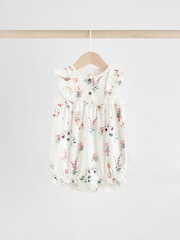 Pink Mouse and Floral Print Baby 100% Cotton Rompers 3 Pack - Image 4 of 11