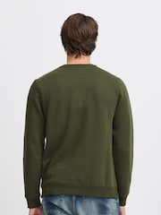 Blend Green Rust Animal Printed Crew Neck Jumper - Image 4 of 5