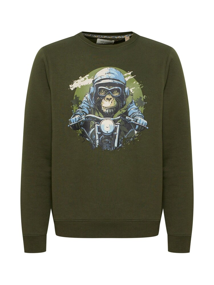 Blend Green Rust Animal Printed Crew Neck Jumper - Image 5 of 5 Blend Green Rust Animal Printed Crew Neck Jumper - Image 5 of 5