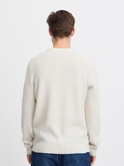 Blend White Crew Neck Cable Knit Jumper - Image 4 of 5