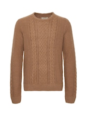 Blend Orange Crew Neck Cable Knit Jumper - Image 5 of 5
