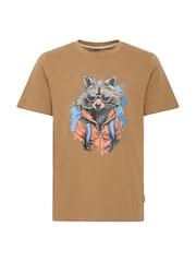 Blend Orange 100% Cotton Rocket Printed Short Sleeve T-Shirt - Image 5 of 5