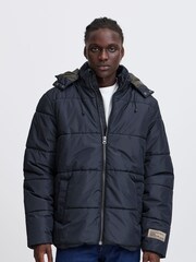 Blend Black Hooded Puffer Coat - Image 1 of 5