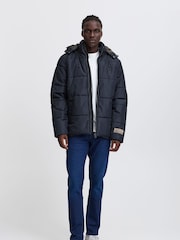 Blend Black Hooded Puffer Coat - Image 2 of 5