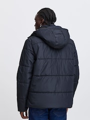 Blend Black Hooded Puffer Coat - Image 4 of 5