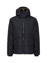 Blend Black Hooded Puffer Coat - Image 5 of 5