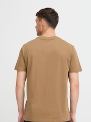 Blend Big & Tall Brown 100% Cotton T-Shirt with Chest Embroidery - Image 2 of 5