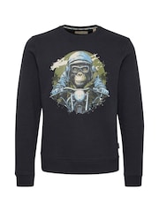 Blend Black Rust Animal Printed Crew Neck Jumper - Image 5 of 5