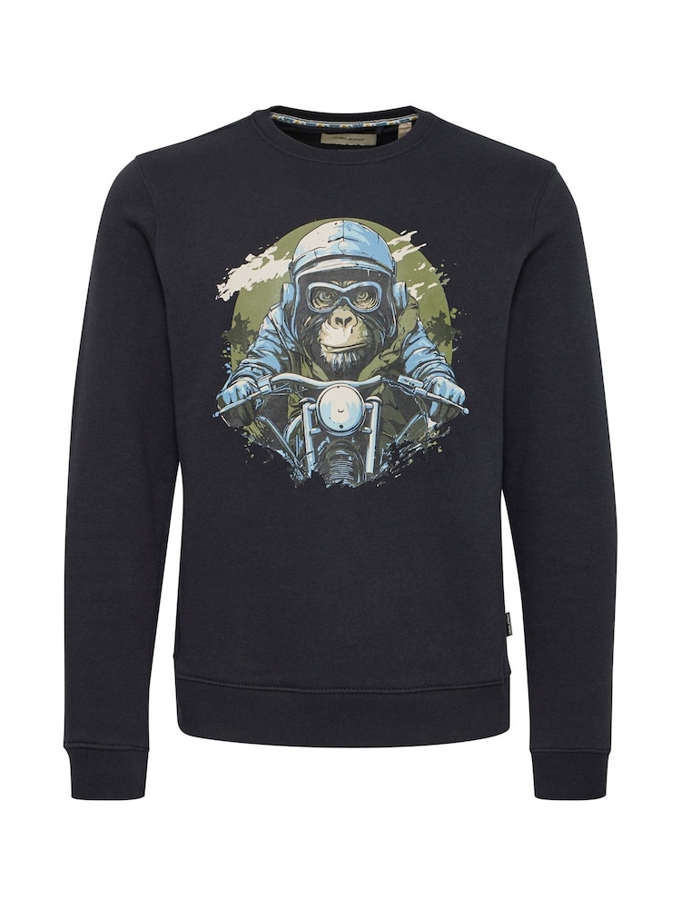 Blend Black Rust Animal Printed Crew Neck Jumper - Image 5 of 5