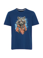 Blend Blue 100% Cotton Rocket Printed Short Sleeve T-Shirt - Image 5 of 5