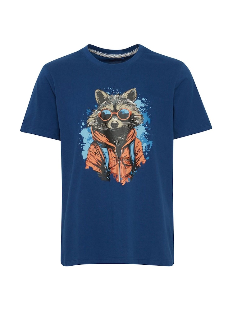 Blend Blue 100% Cotton Rocket Printed Short Sleeve T-Shirt - Image 5 of 5