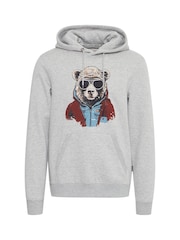 Blend Grey Bear Print Hoodie - Image 5 of 5