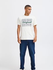 Blend White 100% Cotton Printed Short Sleeve T-Shirt - Image 4 of 5