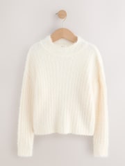 Ecru Fluffy Jumper (3-16yrs) - Image 1 of 4