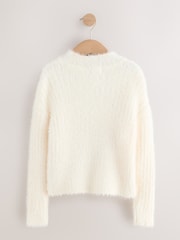 Ecru Fluffy Jumper (3-16yrs) - Image 2 of 4