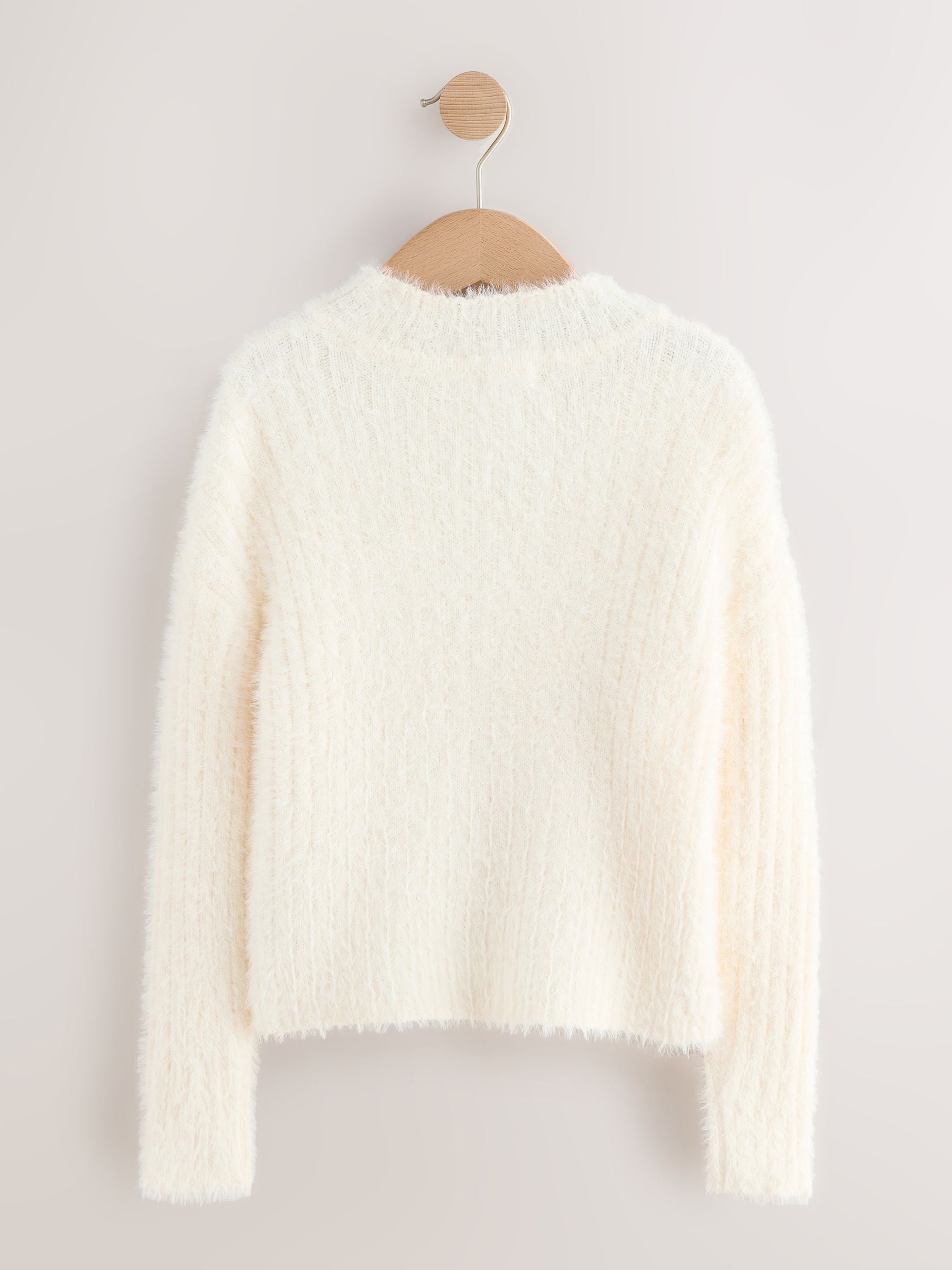 Buy Ecru Fluffy Jumper (3-16yrs) from Next USA
