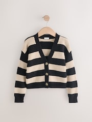 Black & White Stripe Boxy Cardigan (3-16yrs) - Image 1 of 4