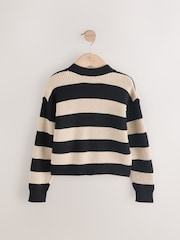 Black & White Stripe Boxy Cardigan (3-16yrs) - Image 2 of 4