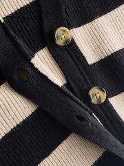 Black & White Stripe Boxy Cardigan (3-16yrs) - Image 3 of 4