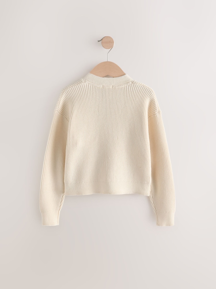 Ecru Boxy Cardigan (3-16yrs) - Image 2 of 4