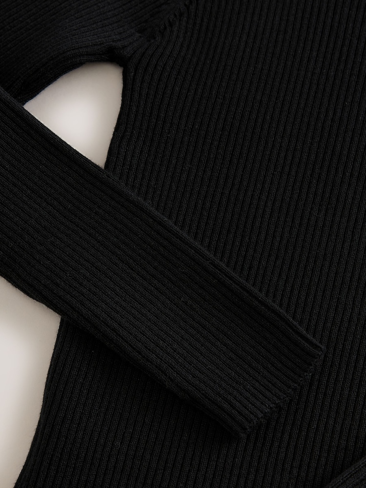 Black Roll Neck Knit Jumper (3-16yrs) - Image 4 of 4