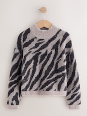 Zebra Fluffy Jumper (3-16yrs) - Image 1 of 4