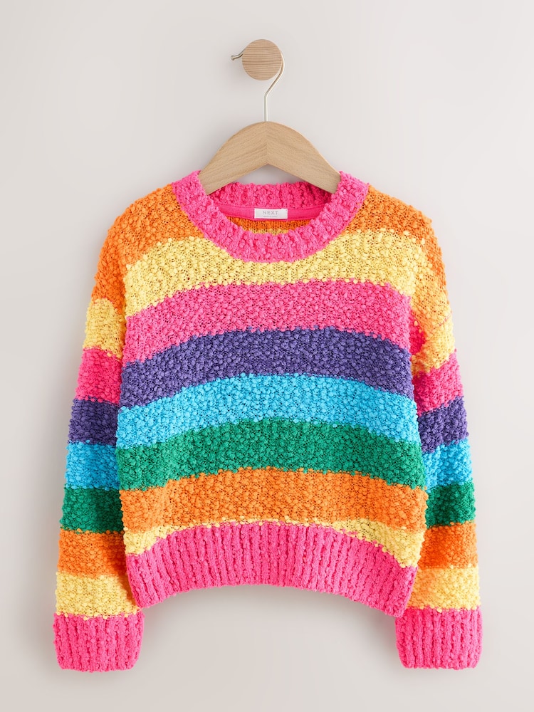 Multi Rainbow Stripe Jumper (3-16yrs) - Image 1 of 4
