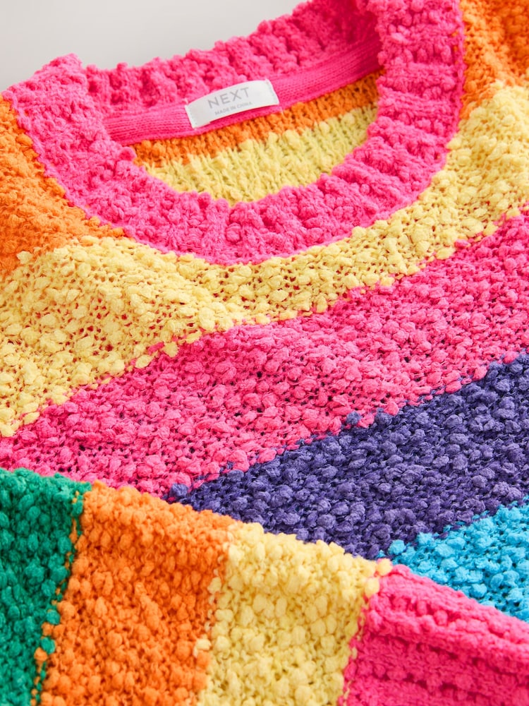 Multi Rainbow Stripe Jumper (3-16yrs) - Image 4 of 4