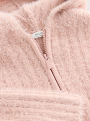 Pink Fluffy Zip Through Hoodie (3-16yrs) - Image 3 of 4