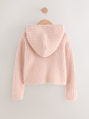 Pink Fluffy Zip Through Hoodie (3-16yrs) - Image 6 of 8