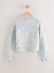 Grey Button Up Cardigan (3-16yrs) - Image 2 of 4
