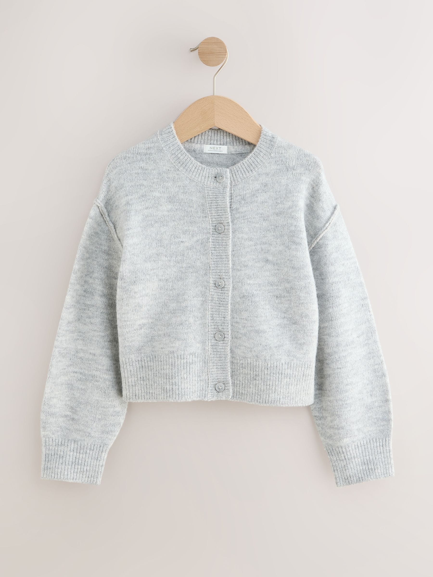 Buy Grey Button Up Cardigan (3-16yrs) from Next USA