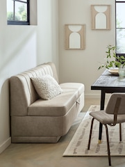 Monza Faux Leather Mink Anderson Storage Dining Bench - Image 1 of 9