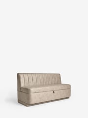Monza Faux Leather Mink Anderson Storage Dining Bench - Image 5 of 9