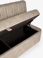 Monza Faux Leather Mink Anderson Storage Dining Bench - Image 7 of 9