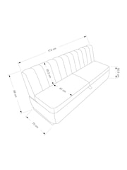 Soft Velvet Grey Anderson Storage Dining Bench - Image 4 of 8