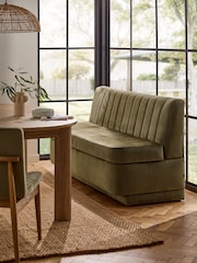Plush Chenille Moss Green Anderson Storage Dining Bench - Image 1 of 10