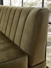 Plush Chenille Moss Green Anderson Storage Dining Bench - Image 5 of 10