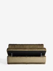 Plush Chenille Moss Green Anderson Storage Dining Bench - Image 7 of 10