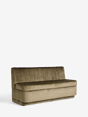 Plush Chenille Moss Green Anderson Storage Dining Bench - Image 8 of 10