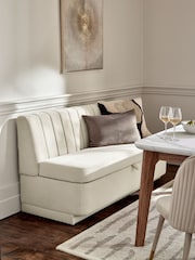 Soft Velvet Pebble Anderson Storage Dining Bench - Image 1 of 9