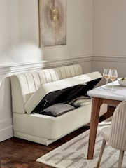Soft Velvet Pebble Anderson Storage Dining Bench - Image 2 of 9