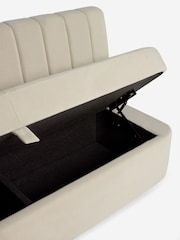 Soft Velvet Pebble Anderson Storage Dining Bench - Image 3 of 9
