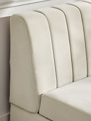 Soft Velvet Pebble Anderson Storage Dining Bench - Image 4 of 9