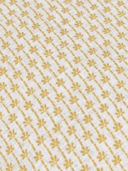 Paoletti Linen Ochre Seventy Three Panni Block Print Cushion - Image 6 of 6
