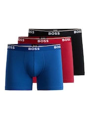 BOSS Natural/ Brown Power Stretch Cotton 3 Pack Boxers - Image 1 of 7