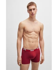 BOSS Natural/ Brown Power Stretch Cotton 3 Pack Boxers - Image 2 of 7