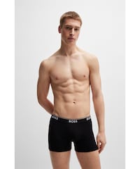 BOSS Natural/ Brown Power Stretch Cotton 3 Pack Boxers - Image 3 of 7