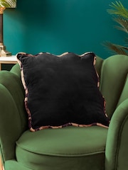 heya home Black Wiggle Leopard Print Cushion - Image 1 of 4